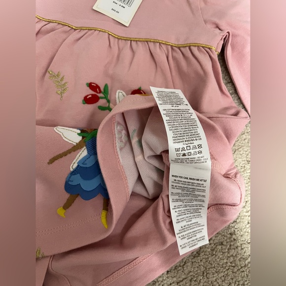 NWT Baby Boden Boto Pink Fairies Pink Dress Baby Girl - Picture 4 of 6